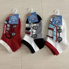 はたらくくるま　ソックス　13〜15㎝　3足　キッズ　乗り物　自動車　車　靴下