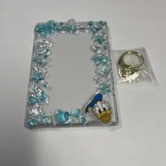 ディズニー シークレットカードホルダー ドナルド 青緑