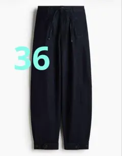 H&M バレルレッグパンツ　デニムパンツ ボトムス　 36 ブルーデニム