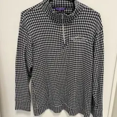 BEAMS GOLF ハウンドトゥース柄（千鳥格子）ハーフジップシャツ