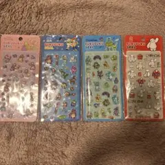 ディズニーキャラ ぷくぷくシール 4枚セット