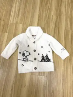 ジェラートピケキッズスヌーピー カーディガン