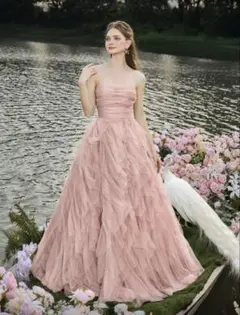 SHEIN カラーチュールドレス ピンク