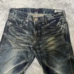 00s BLUE WAY 鬼ヒゲ デニムパンツ 平成ギャル