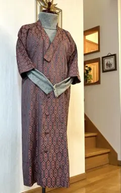 着物リメイクロングワンピース&コート
