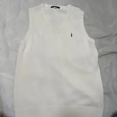 値下げ◎ イーストボーイ　ホワイト Vネック ノースリーブ スクールベスト