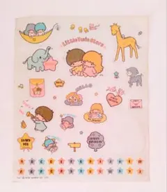 昭和レトロ　キキララ　シール　当時物　サンリオ　リトルツインスターズ