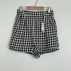 イング　 ショートパンツ　ギンガムチェック　新品タグ付　両サイドポケットあり　M