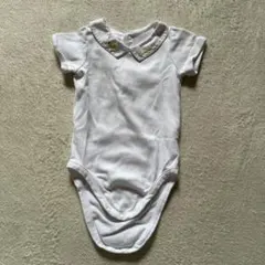 Jacodi 襟付きボディスーツ 6M ホワイト