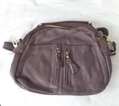 パピヨネ　レザー　ショルダーバッグ　ハンドバッグ