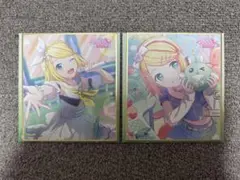 プロセカ ミニ色紙コレクション49A 鏡音リン 特訓前＆特訓後