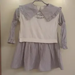 ☆ALGY フリル襟 チェック柄 ワンピース 130cm　チュニック