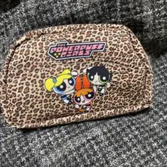 パワーパフガールズ　パワパフ　ポーチ レオパード柄　ヒョウ柄　筆箱　ペンケース