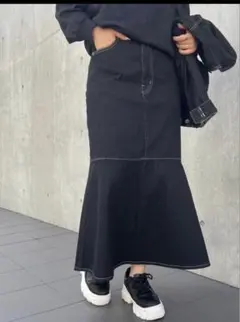 un dix cors アンディコール デニム切替マーメイドスカート