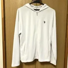 U.S. POLO ASSN. ジップアップパーカー ホワイト M