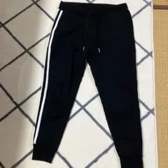 サイドライン ジョガーパンツ ブラック