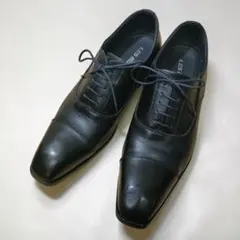 【日本製】LES MUES アオキ ビジネスシューズ ストレートチップ ブラックのサムネイル