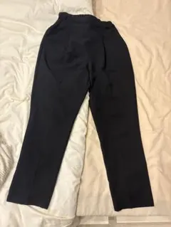 ネイビー ブラック ゴムウエスト スラックス