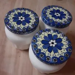 イビザ　陶器　ポット　3個セット