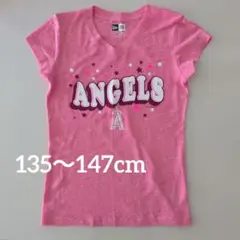 New Era MLB Tシャツ ピンク キッズ　ニューエラ　エンゼルスのサムネイル