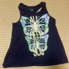 GapKids 蝶グラフィック ノースリーブタンクトップ L