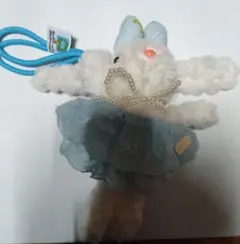 水色ドレスのウサギぬいぐるみ