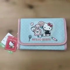 【新品 タグ付】ハローキティ Hello Kitty 多収納ケース 水色 ポーチ