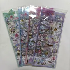 海外限定　サンリオ　立体シール　4枚セット