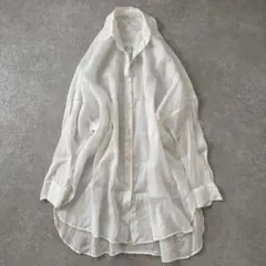 定価1.8万【新品同様】LARUTA ラルータ ラミーカラービックシャツ 白