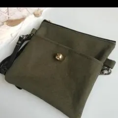 オリーブグリーン ショルダーバッグ