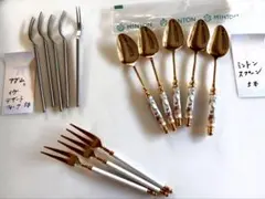MINTON スプーン ５本、アダムとイブ５本フォーク、おまけフォーク３本のサムネイル