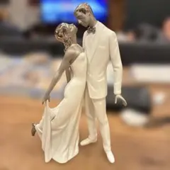 LLADRO ウェディング 新郎新婦 フィギュリン プラチナカラー 美品