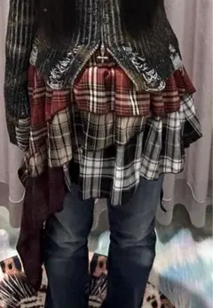 レイヤード スカート ミニスカート 平成 Y2K グランジ 平成ギャル