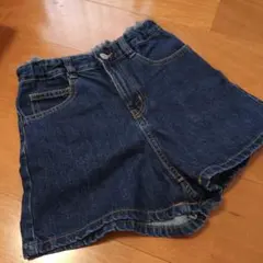 gu ダークデニム 半ズボン フリンジ付き 美品