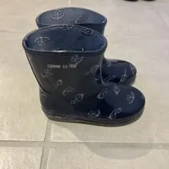 COMME CA ISM ネイビー アンカー柄 長靴