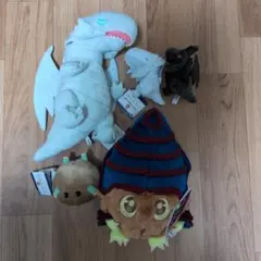 遊戯王　ぬいぐるみセット　ブルーアイズ　マジクリボー　クリボー　レッドアイズ