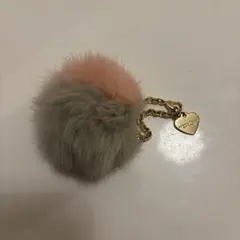 サマンサタバサプチチョイス　ファー キーホルダー グレー ピンクのサムネイル