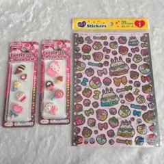 【平成レトロ】シール 3点セット POPシール＆ラブリーデコシール 廃盤
