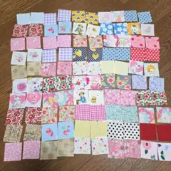 カットクロス　パターンスタンプ印付き　はぎれセット100枚 4cm角　⑧