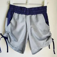 アシックス　asics パープル&グレー スポーツウェア　ショートパンツ　ジム用