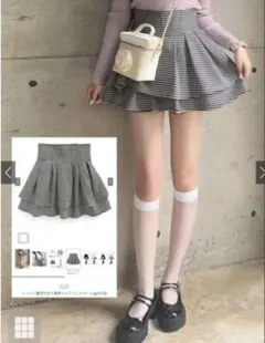 GRL インパン裏地付きフレアミニスカート gm773