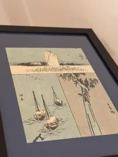 広重名作選　近江八景　木版画　複製　2枚組1セット 広重名作選 近江八景 木版画 複製 2枚組1セット - メルカリ