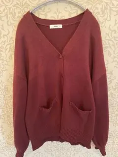 WEGO Vネックカーディガン　赤