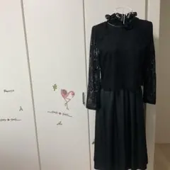 ブラック レース ハイネック ドレス 結婚式