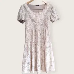 値下げ！【新品未使用】L'EST ROSE 膝丈ワンピース 花柄 ベージュ