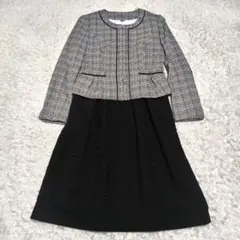 ビーンプレス スーツセット ワンピース スカート 7号 フォーマル ノーカラー