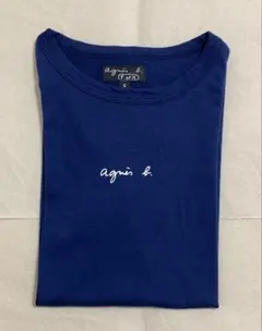 agnes b. ロゴTシャツ ブルー系 S