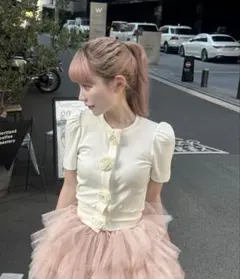 Treat Urself Rose flower 半袖 ホワイトのサムネイル