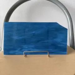 ステンドグラス　ガラス板　材料　端材　ターコイズブルー　グラデーション