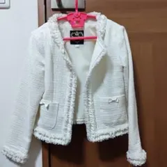 Mezzo Piano フリル付きホワイトジャケット 130